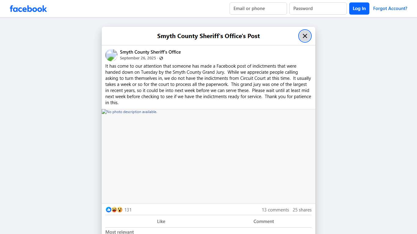 It has come to our... - Smyth County Sheriff's Office Facebook